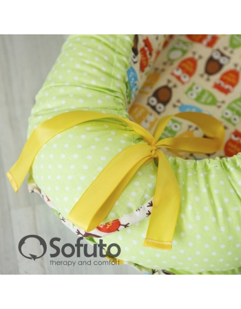 Кокон-гнездышко для новорожденных Babynest Owl sand