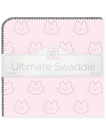 Фланелевая пеленка для новорожденного Swaddle Designs, Ultimate Bonjour Bunnie Pstl Pink