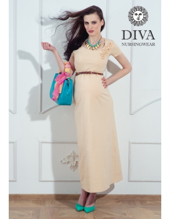 Платье для кормящих и беременных Diva Nursingwear Dalia, цвет Grano