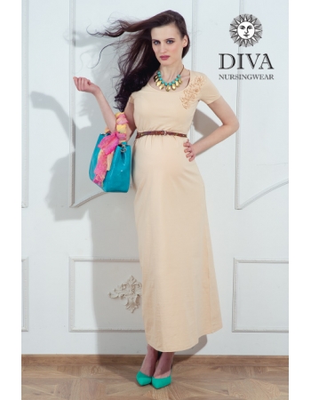 Платье для кормящих и беременных Diva Nursingwear Dalia, цвет Grano