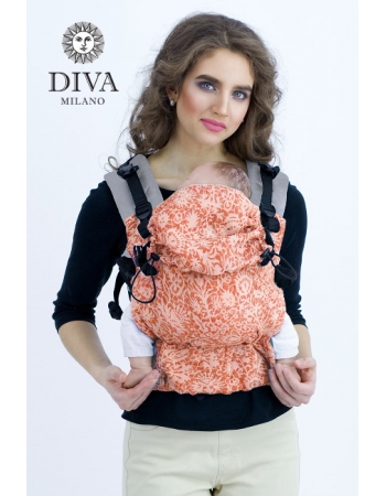 Эрго-рюкзак Diva Milano Rose Arancio Simple One! со льном