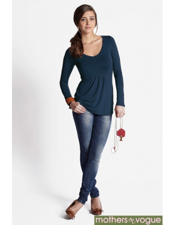 Топ для кормления Mothers en Vogue Must Have V-Neck, синий (Night Shadow Blue)