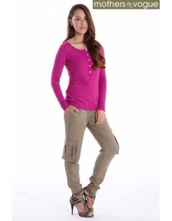 Топ для кормления Mothers en Vogue Basic Button-Down, фуксия