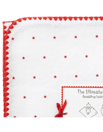 Фланелевая пеленка для новорожденного SwaddleDesigns Red Lt. Stars