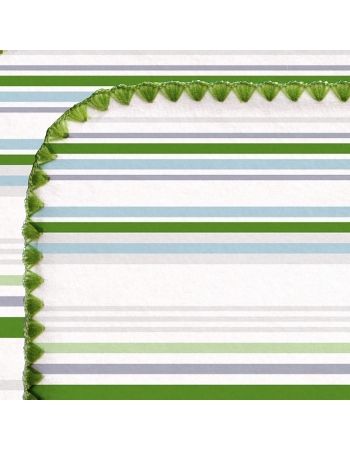 Пеленка фланель для новорожденного SwaddleDesigns Pure Green Stripe