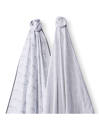 Набор пеленок SwaddleDesigns Swaddle Duo Serling Pstl Baby Owls