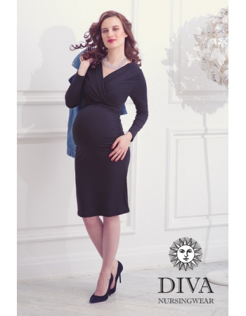 Платье для кормящих и беременных Diva Nursingwear Lucia, цвет Nero