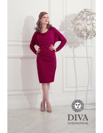 Платье для кормящих и беременных Diva Nursingwear Paola, цвет Berry