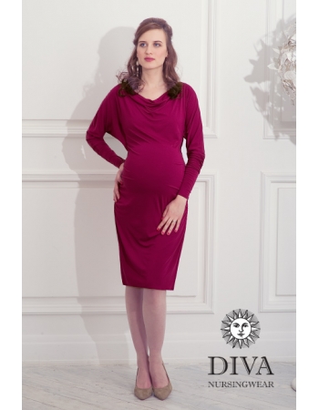 Платье для кормящих и беременных Diva Nursingwear Paola, цвет Berry