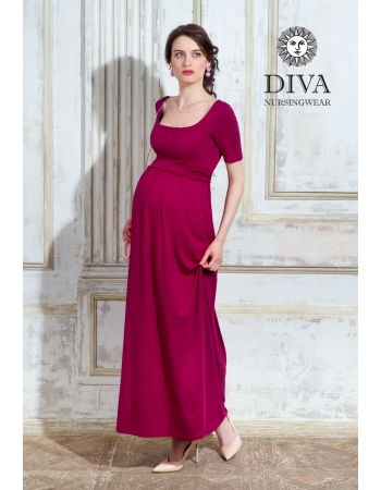 Платье для кормящих и беременных Diva Nursingwear Stella Maxi, Berry