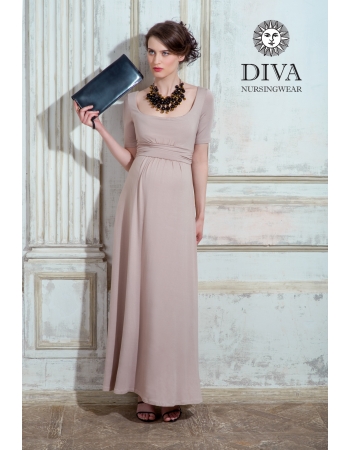 Платье для кормящих и беременных Diva Nursingwear Stella Maxi, Grano