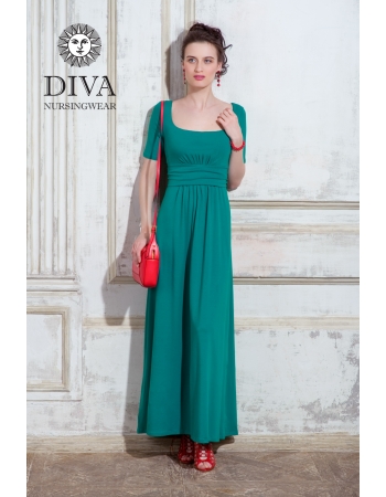 Платье для кормящих и беременных Diva Nursingwear Stella Maxi, Smeraldo