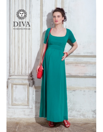 Платье для кормящих и беременных Diva Nursingwear Stella Maxi, Smeraldo