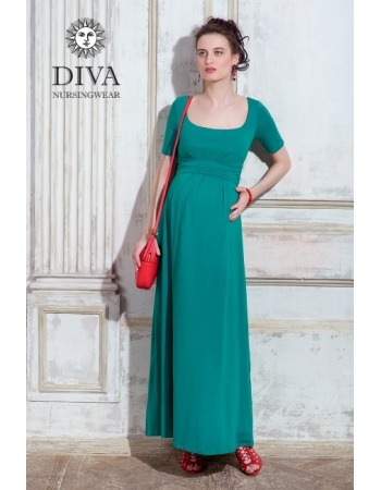 Платье для кормящих и беременных Diva Nursingwear Stella Maxi, Smeraldo