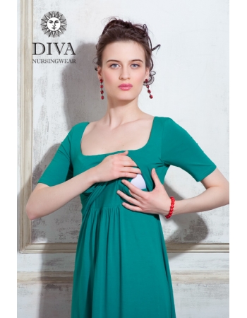 Платье для кормящих и беременных Diva Nursingwear Stella, Smeraldo