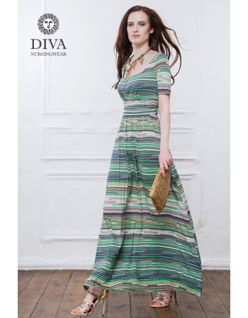 Платье для кормящих и беременных Diva Nursingwear Stella Maxi, Kiwi