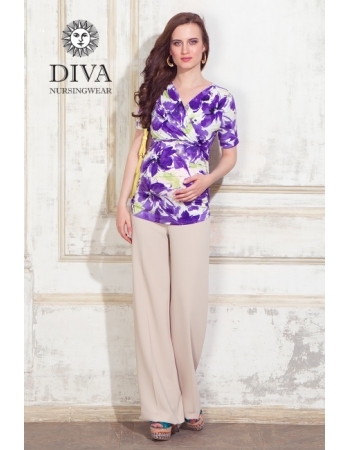 Топ для кормящих и беременных Diva Nursingwear Lucia, принт Iris