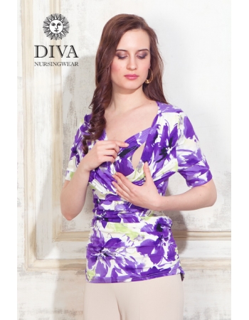 Топ для кормящих и беременных Diva Nursingwear Lucia, принт Iris