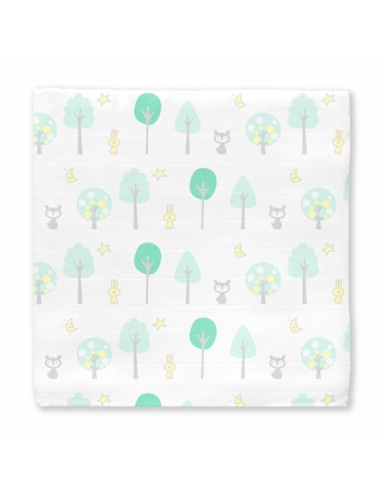 Муслиновая пеленка для новорожденных Swaddle Designs большая, Green Woodland